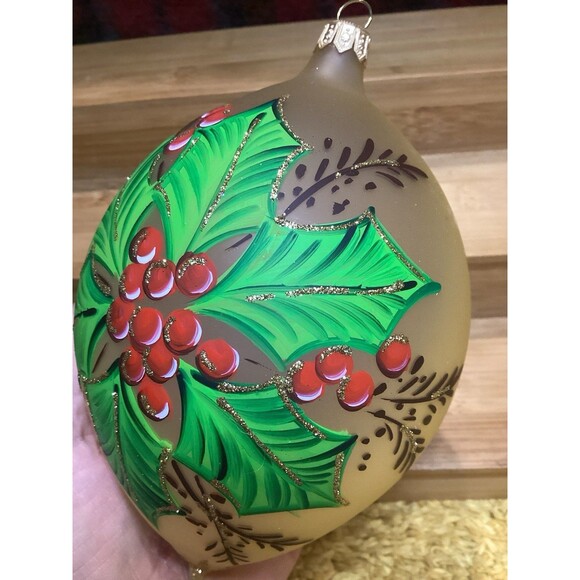 Glass Ornament Bellagio Italian Mouth Blown Hand Painted in Italy New In Box - Picture 11 of 12